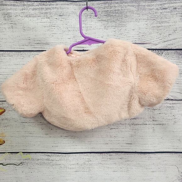 Toddler Girls Faux Fur Shrug w/ Rhinestone Button - Pink - Size 2T‎ - Picture 7 of 7